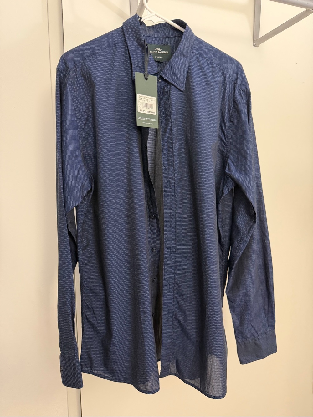 Rodd & Gunn NWT Navy Blue Long-Sleeve Button-Down Shirt